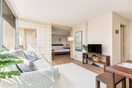 444 Nahua City&Mountain View 1BED 1BATH+Parking　444ナフア中層階